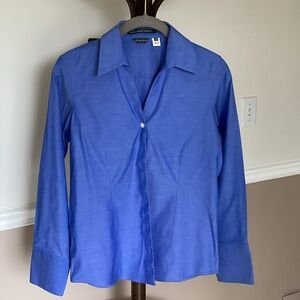 Eddie Bauer Stretch Wrinkle Resistant Shirt in Vibrant Blue
